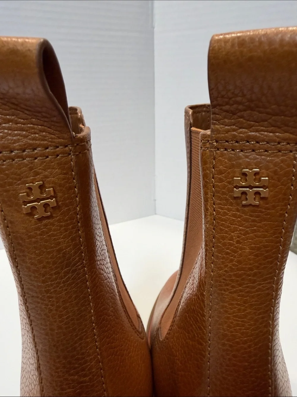 Tory Burch Camel Lug Ankle Boots